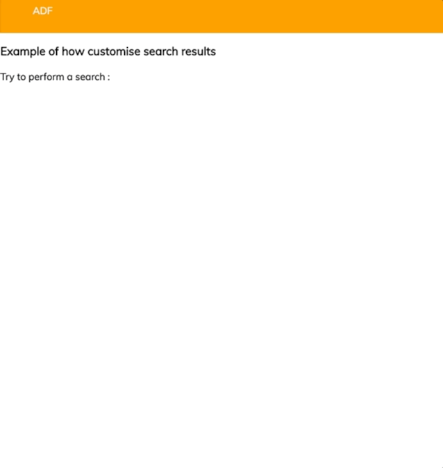 Simple search template