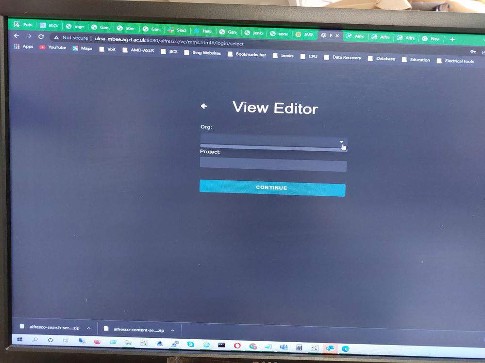 View Editor - no Org available
