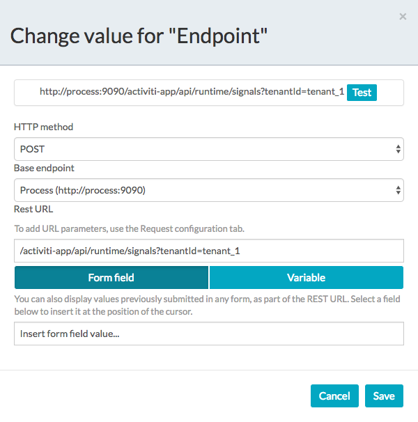 Defining the step REST endpoint